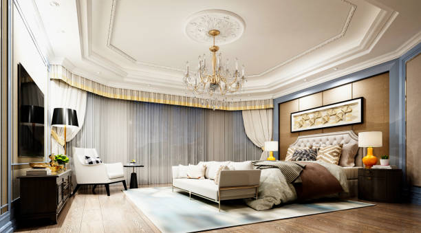 istock 3D Render of Classic Design Hotel Room 1178219434