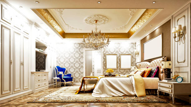 istock 3D Render of Classic Design Hotel Room 1178219437