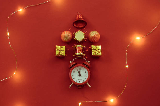 istock new year celebration time ornaments clock lights 1178229827