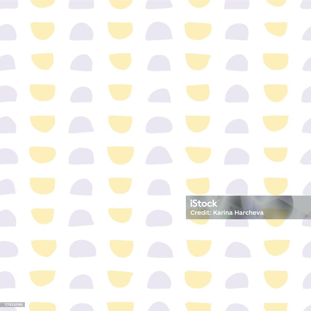 Halbred Pattern Half Circles Vector Seamless Pattern In Scandinavian Style Stock ...