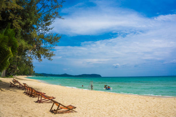 istock Colorful beach chair on white sand beach vacation 1178233282