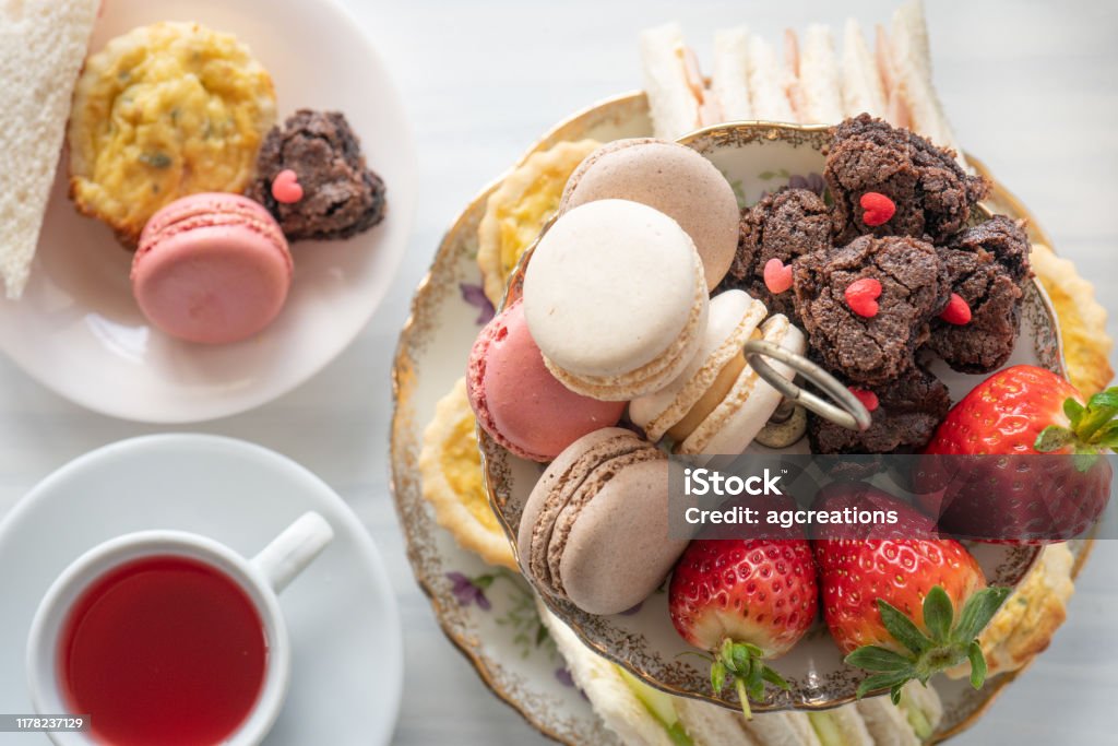 Above Tea High Tea From Above Stock Photo - Download Image Now - Above, Afternoon ...