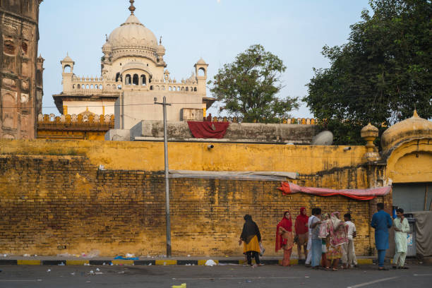 Lahore Fort, Lahore/Pakistan-August 15, 2019:Fort  is located at an eminence in the northwest corner of the Walled City which is spread over approximately 50 acres and is trapezoidal in form at Lahore