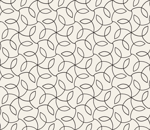 hand gezeichnet nahtlose floral vektor muster - seamless pattern leaf backgrounds stock-grafiken, -clipart, -cartoons und -symbole