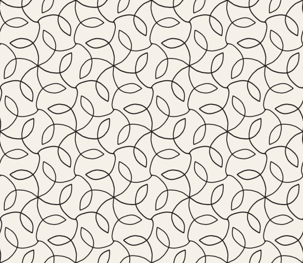 Hand Drawn Seamless Floral Vector Pattern Seamless. Colors easily changed. petal illustrations stock illustrations