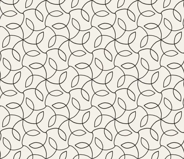 Vector illustration of Hand Drawn Seamless Floral Vector Pattern