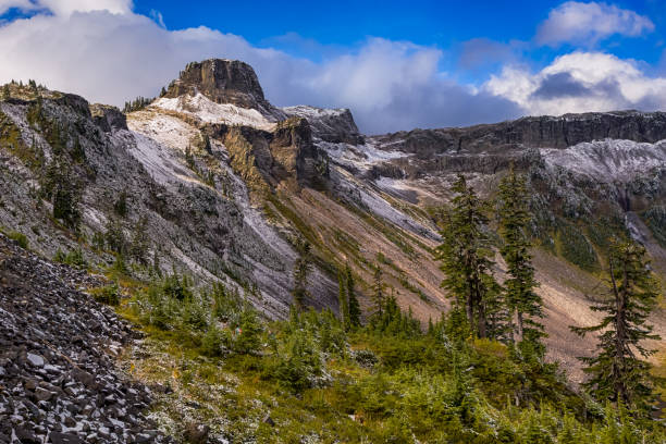 istock Snow covered rock and stones landscape 1178252788