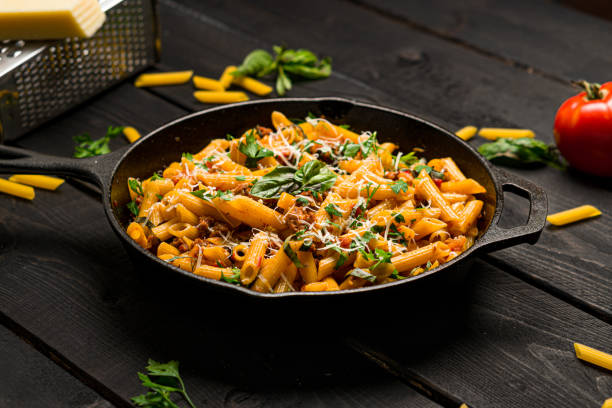 istock Italian pasta skillet dish. 1178254041