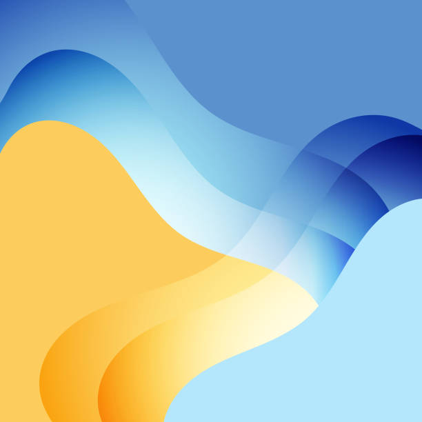 hintergrund mit bewegung und lebendigen farben - quadratisch komposition stock-grafiken, -clipart, -cartoons und -symbole