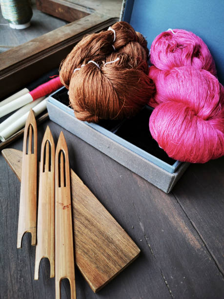istock Colorful yarns used for weaving Malay cloth (songket) 1178257004