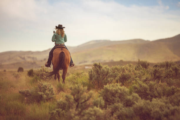 Cowgirl Horseback Riding