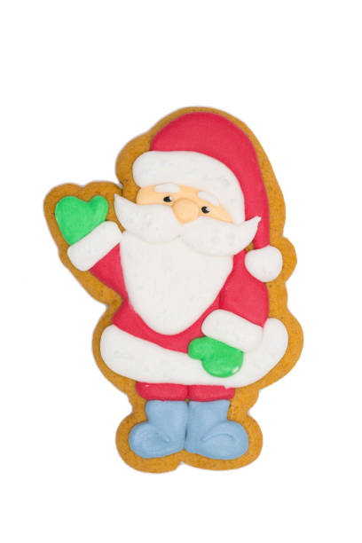 istock Santa Claus gingerbread cookie isolated on white background 1178260761