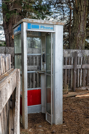 Old Phone booth in USA America