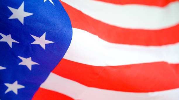 istock America flag waving with the wind for memorial day. 1178264473