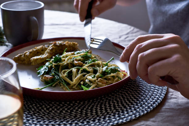 istock Fragrant Italian pasta in a ceramic plate 1178265248