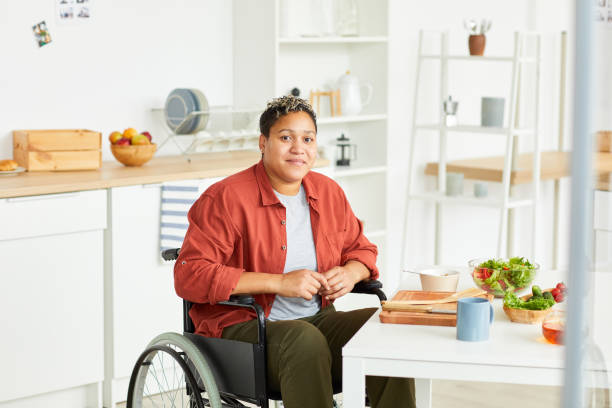 istock African disabled woman in the kitchen 1178266317