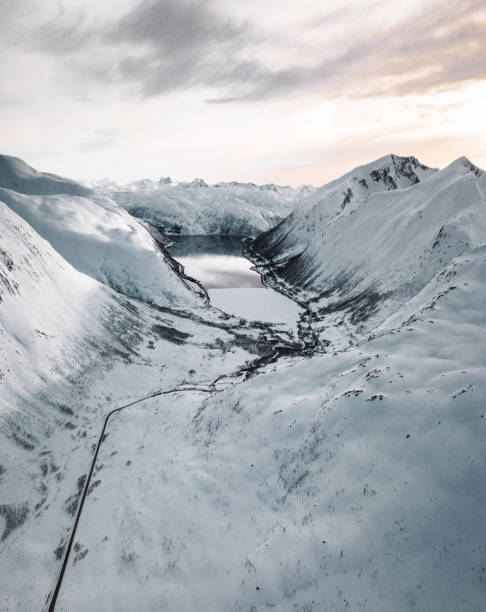 snowcapped mountain in winter