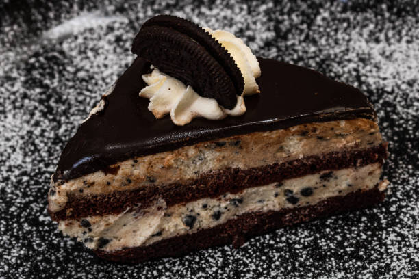 istock Creamy cheesecake with chocolate cookies and cream biscuits. 1178268319