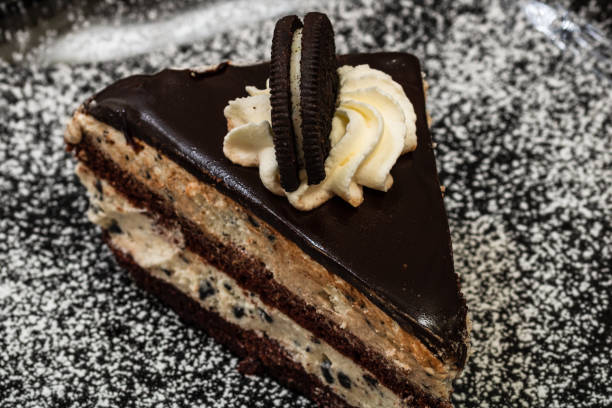 istock Creamy cheesecake with chocolate cookies and cream biscuits. 1178268356