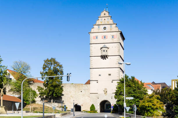 hohntor in bad neustadt an der saale - bad neustadt stock-fotos und bilder