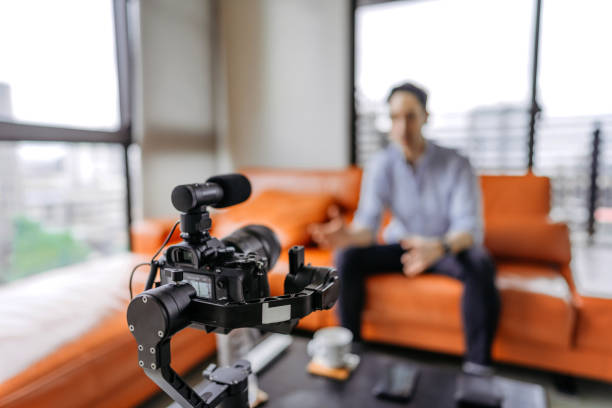 istock Young man vlogging about his business life 1178270558
