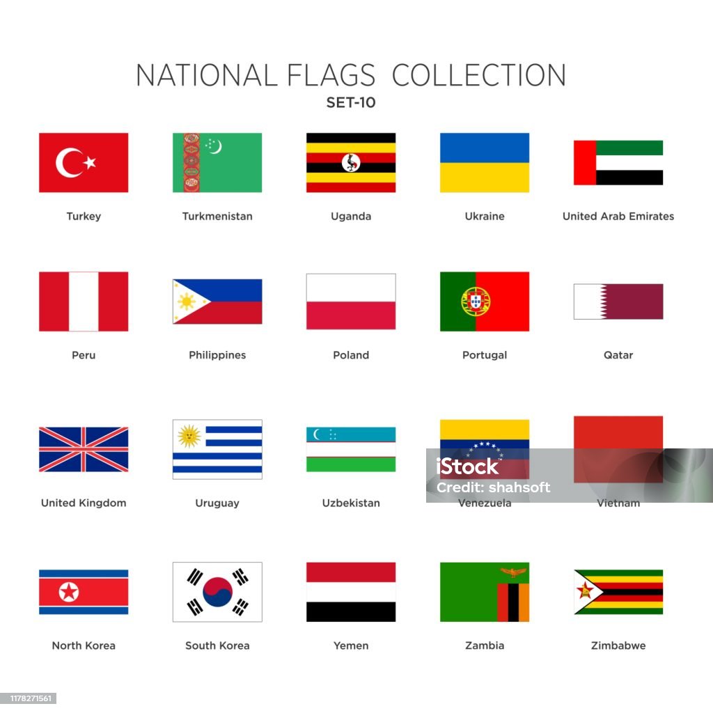 Try Flags World Flags Collection Set Stock Illustration - Download Image Now ...