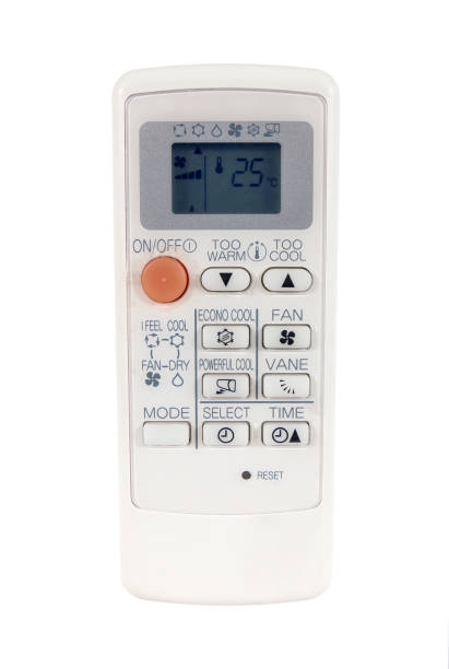 istock Air conditioner receiver remote control isolated on white background. Air condition remote control 1178275360