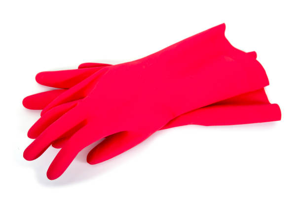 long red rubber gloves