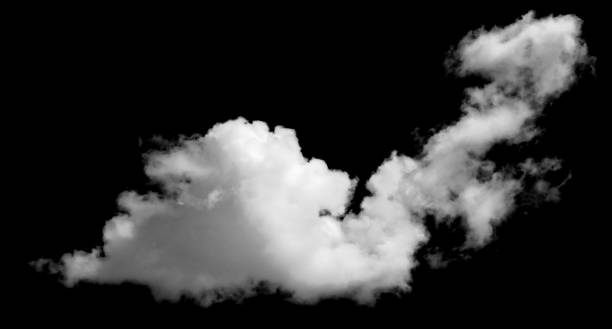 Whie cloud isolated on black blackground Whie cloud isolated on the black blackground. isolated on whie stock pictures, royalty-free photos & images