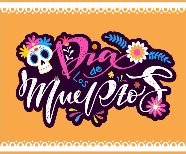istock Dia De Muertos - cute hand drawn doodle lettering poster card banner 1178276754