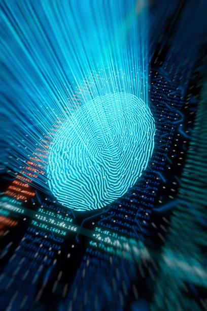 Digital identity Digital identity fingerprint scanner photos stock pictures, royalty-free photos & images