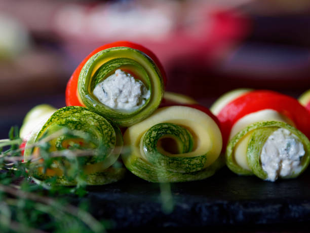 Homemade zucchini rolls