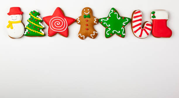 istock Set of Christmas gingerbread on white background. 1178288710