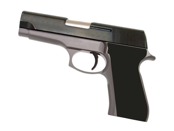 istock stainless steel automatic pistol gun 1178293261