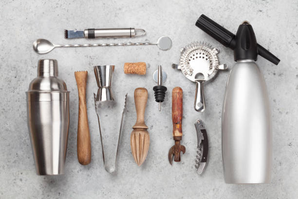 istock Cocktail utensils. Set of bar tools 1178294522
