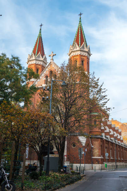 istock Beautiful brick church in Budapest, Hungary. Religion. 1178298090