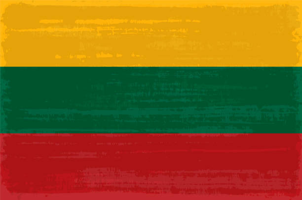 istock Flat flag of Lithuania with tricolor stripes. 1178299019