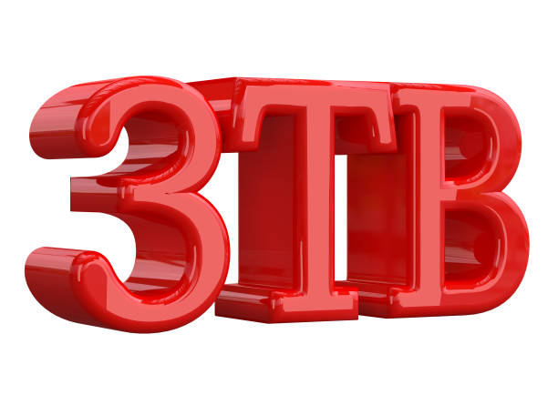istock 3TB (terabyte) is a storage capacity of hard disk, memory cards, USB stick and other electronic devices 1178304811