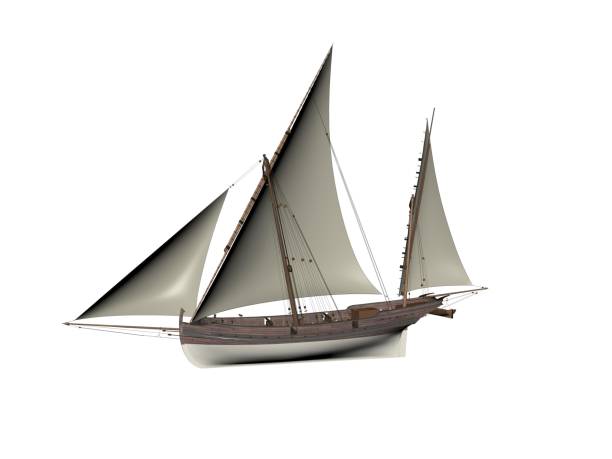 istock Illustration Sailboat On The Sea - 3d rendering 1178305781
