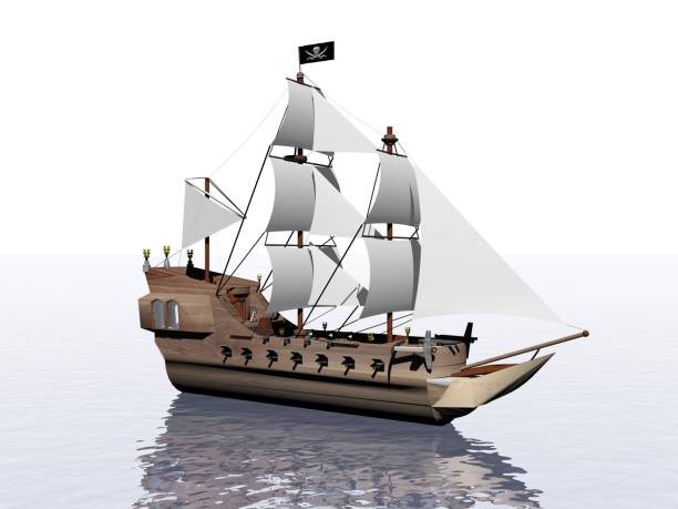 istock Illustration Sailboat On The Sea - 3d rendering 1178305784