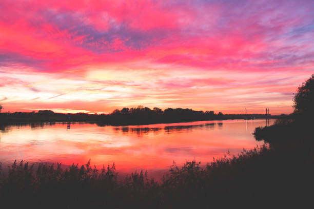 istock Majestic sunset over the river IJssel during a beautiful autumn evening 1178307493