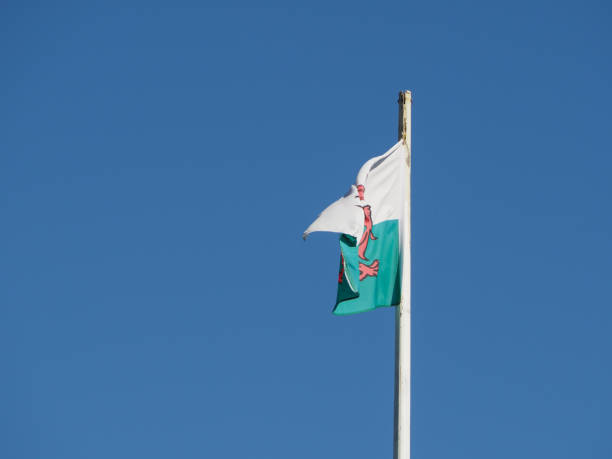 istock Welsh Flag of Wales over blue sky 1178307836