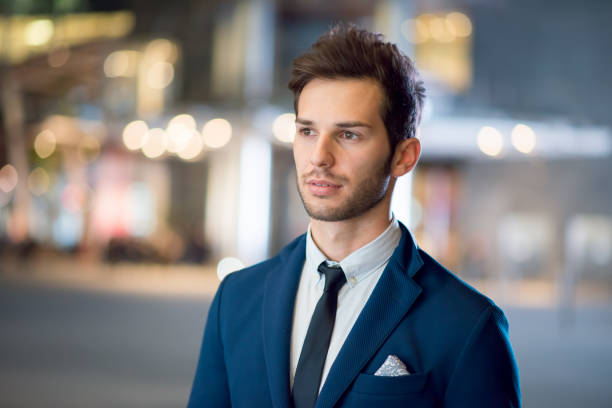 istock Portrait of a businessman at night 1178307921