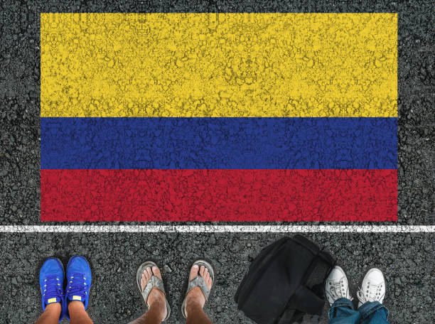 istock legs and flag of Colombia 1178313771