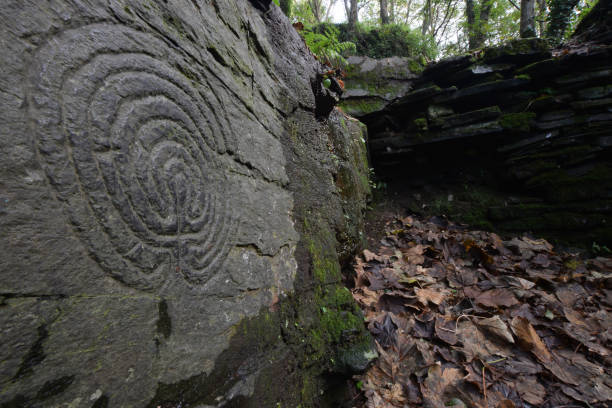 istock Bronze Age Carving of a labyrinth maze Cornwall 1178314822