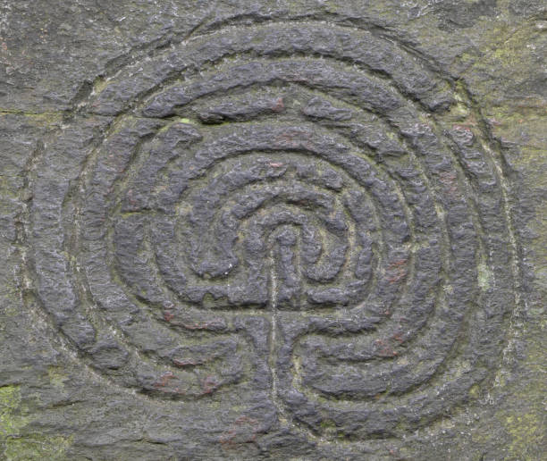 istock Bronze Age Carving of a labyrinth maze Cornwall 1178314825
