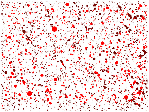 Vetores de Splatter Do Sangue No Fundo Isolado Branco e mais imagens de