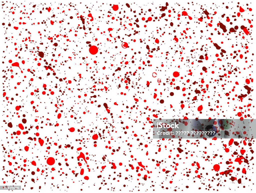 Blood Splatter On White Isolated Background Stock Illustration