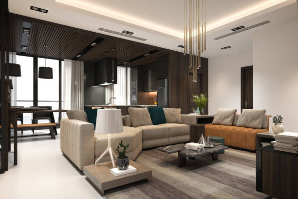 istock 3d render of modern living and dining space at home 1178318288