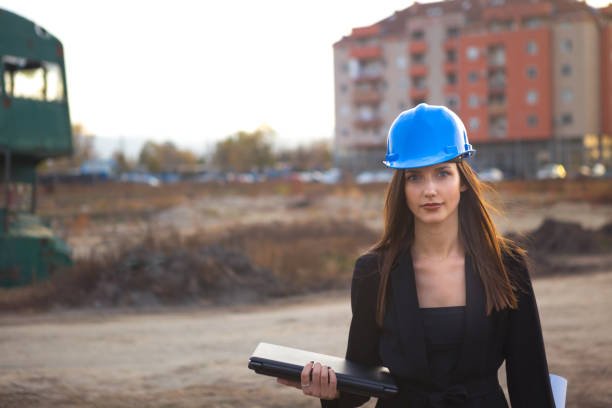 istock Beautiful young woman landscape architect looking at camera 1178319192
